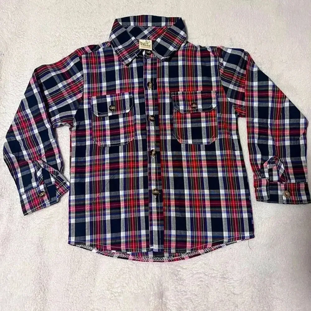 Kids Tales Plaid Dress shirt size 5